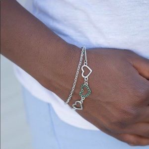 Green heart bracelet